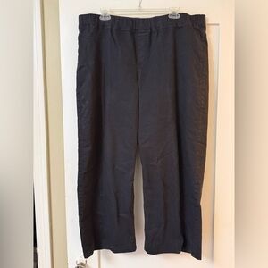 Eileen Fischer Wideleg Charcoal Gray (Almost Black) Pull-On Jeans - Size XL.